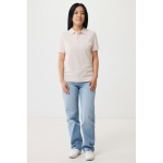 Regular-fit piqué polo in eco cotton, 220 g/m² light pink colour fourth model view
