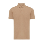 Regular-fit piqué polo in eco cotton, 220 g/m² light brown colour