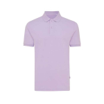 Regular-fit piqué polo in eco cotton, 220 g/m² lilac colour
