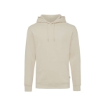 Soft undyed eco cotton sweatshirt with logo, 340 g/m² natural colour