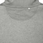 Soft undyed eco cotton sweatshirt with logo, 340 g/m² heather light grey colour