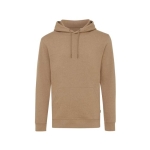 Soft undyed eco cotton sweatshirt with logo, 340 g/m² light brown colour