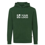 Recycled and organic cotton sweatshirt, 340 g/m² dark green colour