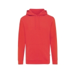 Recycled and organic cotton sweatshirt, 340 g/m² desatured red colour