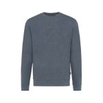 Speckled eco cotton sweatshirts for promotions, 340 g/m² marbled dark blue colour