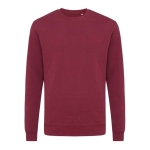 Crew neck sweatshirt in eco cotton, 340 g/m² burgundy colour