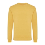 Crew neck sweatshirt in eco cotton, 340 g/m² yellow colour