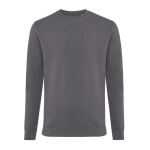 Crew neck sweatshirt in eco cotton, 340 g/m² dark grey colour