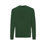 Crew neck sweatshirt in eco cotton, 340 g/m² dark green colour
