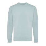 Crew neck sweatshirt in eco cotton, 340 g/m² pastel green colour