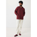 Zip hoodie in eco cotton with corporate logo, 340 g/m² burgundy colour