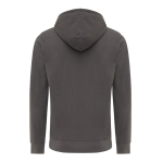 Zip hoodie in eco cotton with corporate logo, 340 g/m² matt silver colour