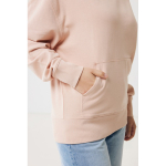 Relaxed-fit sweatshirt in eco cotton, 340 g/m² pastel pink colour
