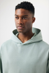 Relaxed-fit sweatshirt in eco cotton, 340 g/m² olive green colour