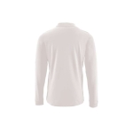 Long sleeve men's polo shirt, cotton, 180 g/m2, SOL'S Perfect white colour rear view