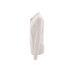 Long sleeve men's polo shirt, cotton, 180 g/m2, SOL'S Perfect white colour side view