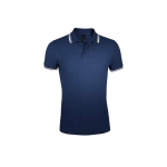 Men's two-tone polo shirt, 200 g/m2, SOL'S Pasadena navy-blue colour