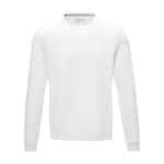 Men’s organic cotton GOTS crew neck sweater, 280 g/m², Elevate NXT white colour