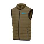 Men’s down gilet in polyester, 164 g/m², Elevate Life transfer printing view