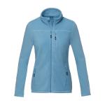Women’s recycled polyester fleece jacket, 174 g/m², Elevate NXT blue colour second front view