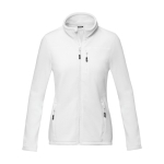 Women’s recycled polyester fleece jacket, 174 g/m², Elevate NXT white colour