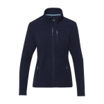 Women’s recycled polyester fleece jacket, 174 g/m², Elevate NXT navy-blue colour