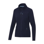 Women’s recycled polyester fleece jacket, 174 g/m², Elevate NXT navy-blue colour