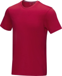 Men’s branded organic cotton T-shirt, 160 g/m², Elevate NXT red colour second front view