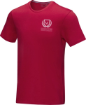 Men’s branded organic cotton T-shirt, 160 g/m², Elevate NXT red colour screen printing view