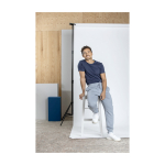Men’s branded organic cotton T-shirt, 160 g/m², Elevate NXT dark grey colour lifestyle image