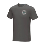 Men’s branded organic cotton T-shirt, 160 g/m², Elevate NXT dark grey colour screen printing view