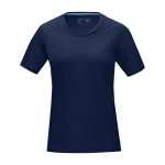 Women’s organic cotton GOTS t-shirt, 160 g/m², Elevate NXT navy-blue colour second front view