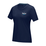Women’s organic cotton GOTS t-shirt, 160 g/m², Elevate NXT navy-blue colour screen printing view