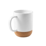Ceramic mug with glossy finish for sublimation, 390ml white colour
