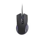 Gaming mouse with game buttons and 8 lighting modes black colour first view