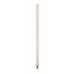 Polyester lanyard with safety clasp for mobile phone white colour sixth view