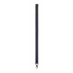 Polyester lanyard with safety clasp for mobile phone navy-blue colour sixth view