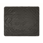 Quilted PEVA picnic blanket convertible into bag with handles blue colour seventh view