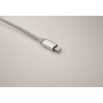 2-in-1 keyring including charging cable with 3 ports silver colour fourth photographic view