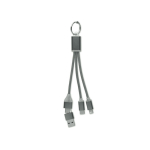 2-in-1 keyring including charging cable with 3 ports