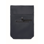 Polyester padded roll top laptop backpack, 15'' blue colour seventh view