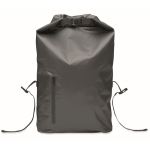Waterproof polyester roll-top backpack, 30 L dark grey colour ninth view