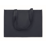 Elongated bag made of RPET with long handles, 80 g/m2 blue colour second view