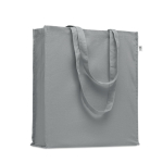 Eco-cotton tote bag with long handles and bottom gusset, 220 g/m2