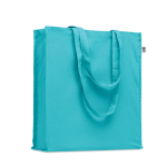 Eco-cotton tote bag with long handles and bottom gusset, 220 g/m2