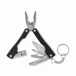 Folding pocket knife with 10 functions and flashlight black colour third view