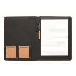 Foldable cork writing folder with notebook, A4 beige colour third view