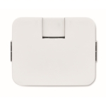 USB Hub with 4 outputs and USB input types A and C white colour third view