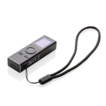 Laser measurer in recycled aluminium with rechargeable battery, 30 m black colour