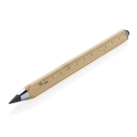 Triangular bamboo pencil with stylus tip and infinite ink brown colour